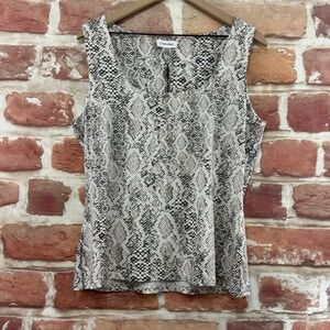 Calvin Klein Top Women's XL Multicolor Snakeskin Stretchy Camisole Tank Shirt
